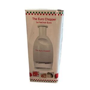 The Euro Chopper Kitchen Food Vegetable Cutter White Plastic 9"tall‎ x 3.5"diam